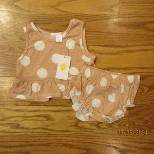 Little Sun baby girls 2 piece summer outfit 12 mo